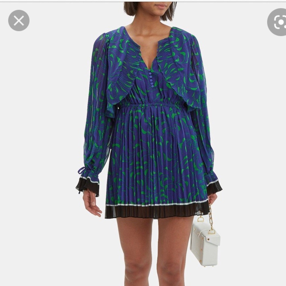 Self portrait chiffon cape dress